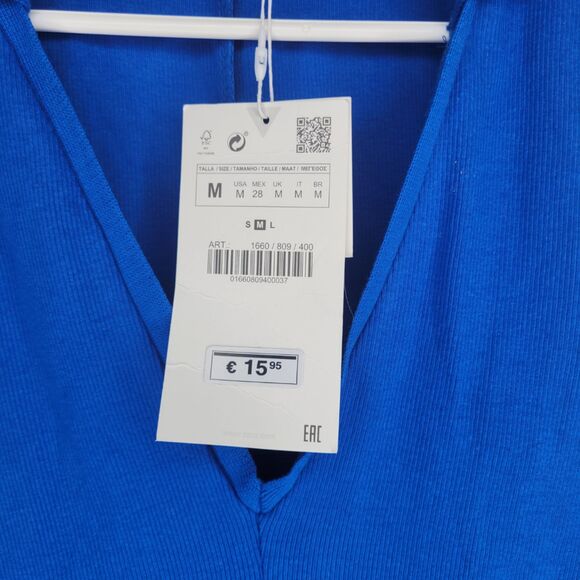 NWT Blue Collared Zara Casual Dress Size Medium - Picture 3 of 4